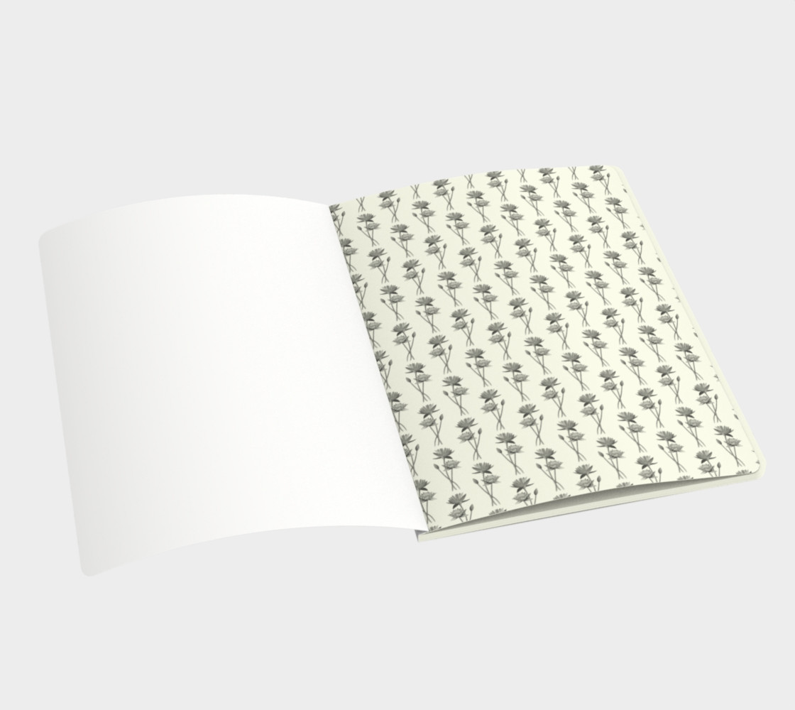 Aperçu de Lotus flowers pattern Large Notebook #3