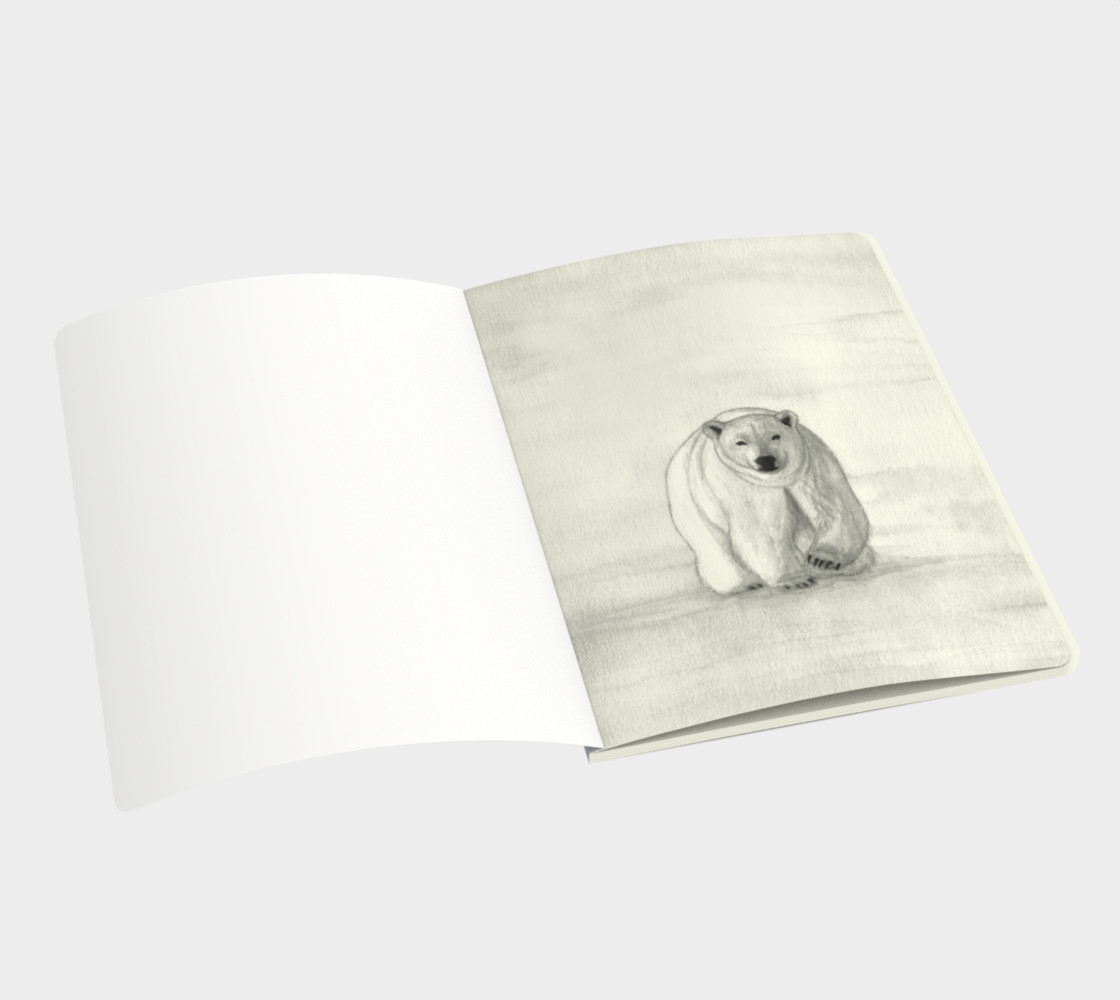 Aperçu de Polar bear in the icy dawn Large Notebook #3