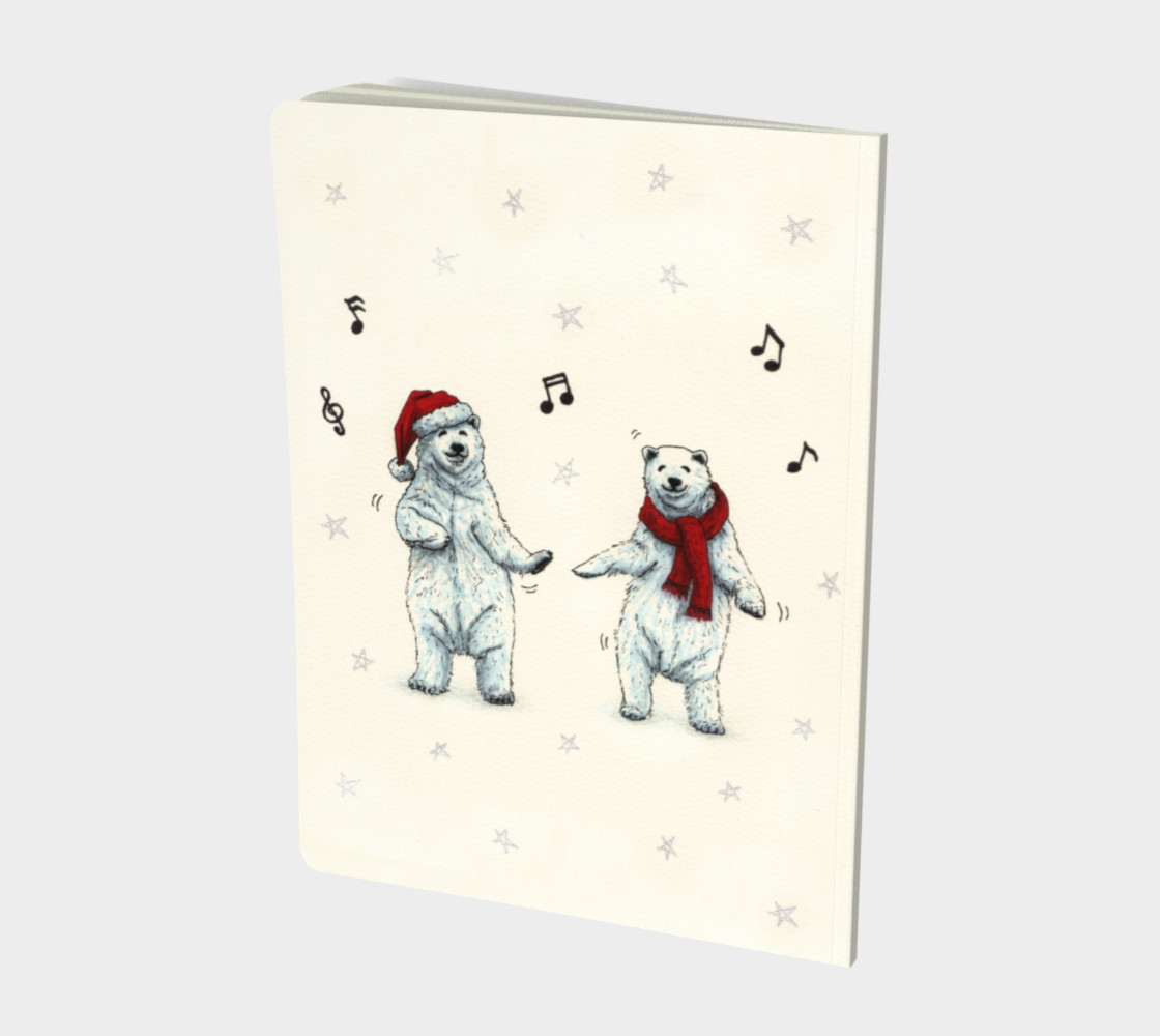 The polar bears wish you a Merry Christmas Large Notebook preview #2