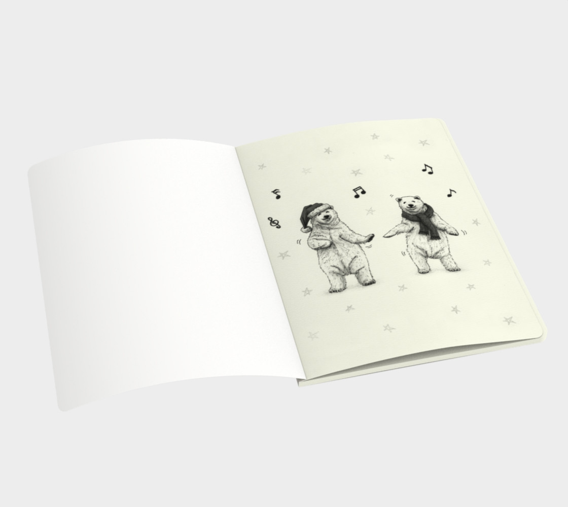 The polar bears wish you a Merry Christmas Large Notebook preview #3