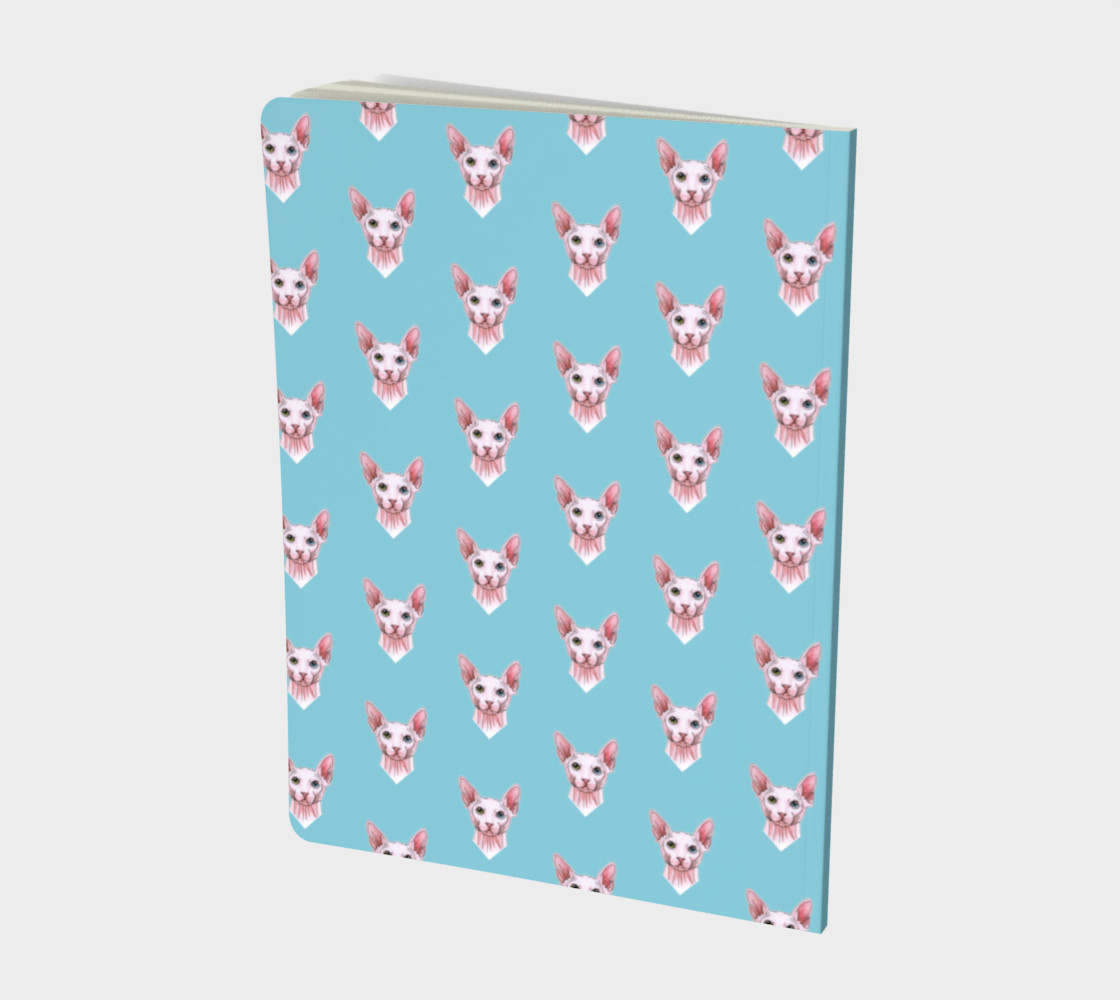 Aperçu de Sphynx cats pattern Large Notebook #2
