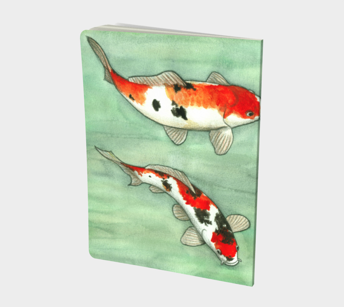 La ronde des carpes koï Large Notebook preview #2