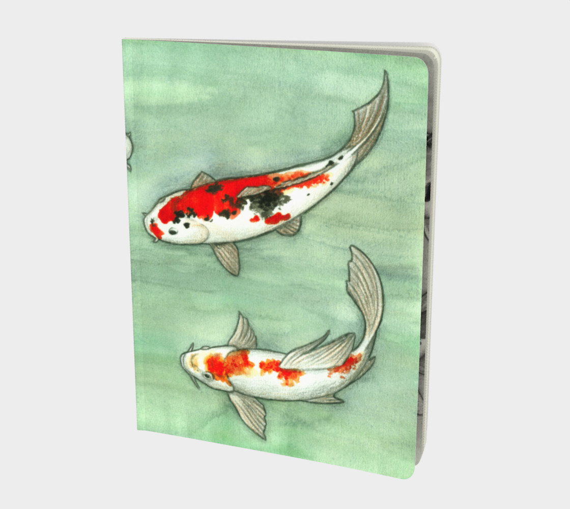 La ronde des carpes koï Large Notebook preview #1