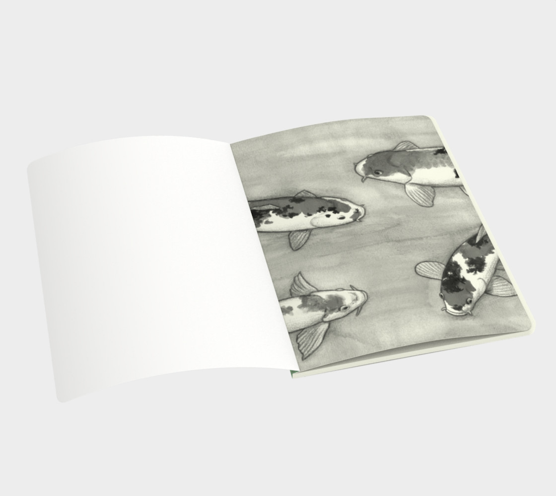 La ronde des carpes koï Large Notebook preview #3