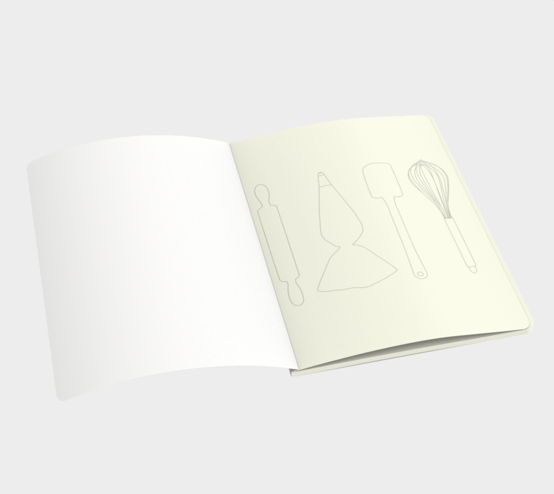 Aperçu de Baking Lover - White - Large Notebook #3