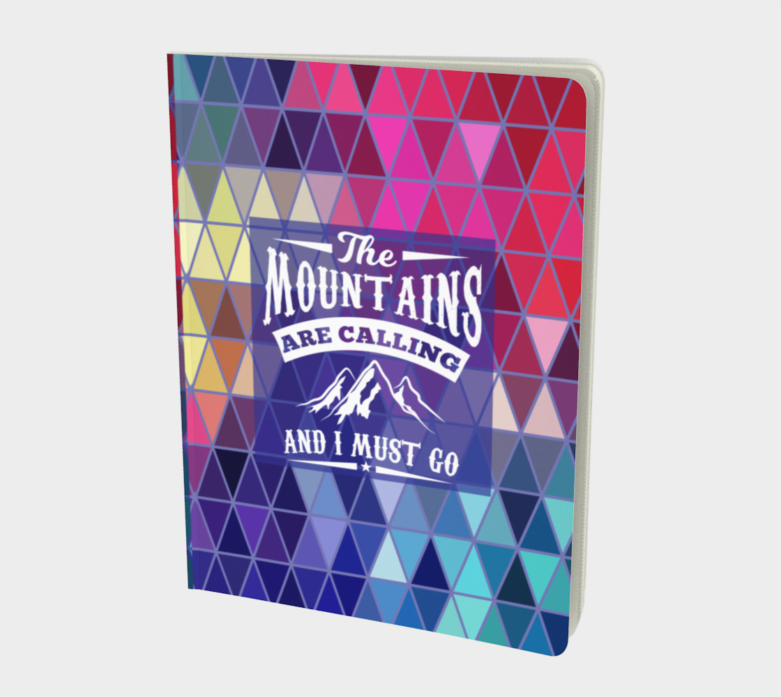 The Mountains are Calling and I Must Go - Geometric Triangle Prism Design Notebook thumbnail #2