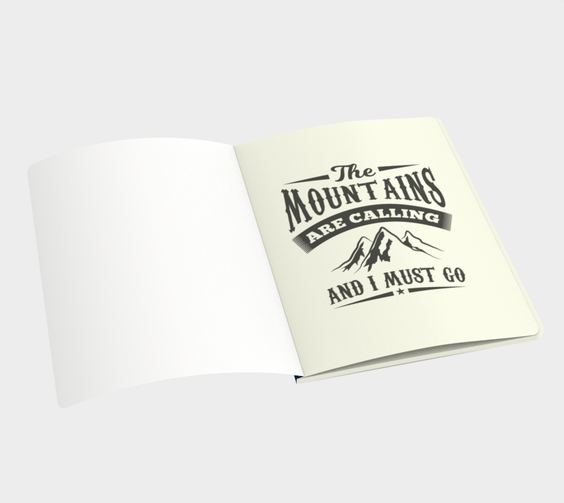 The Mountains are Calling and I Must Go - Geometric Triangle Prism Design Notebook preview #3