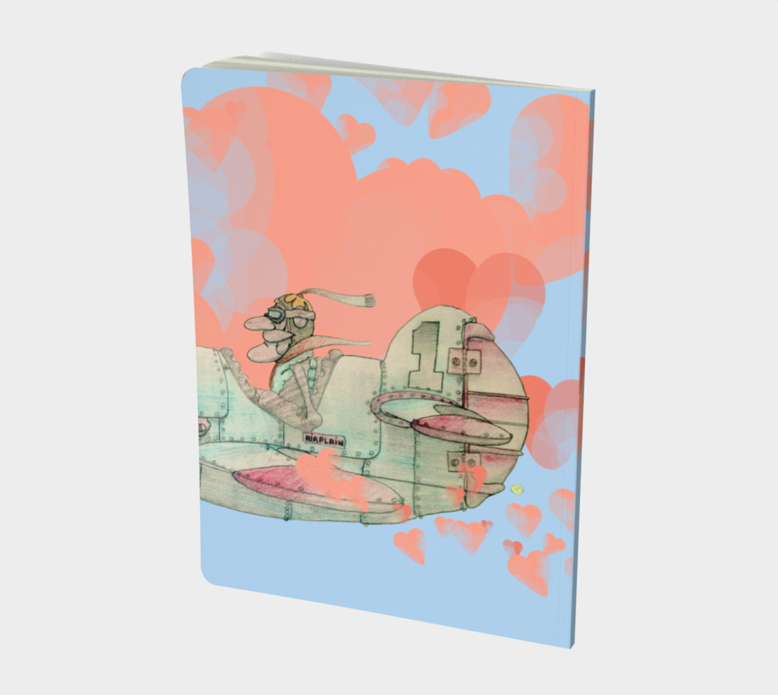 The old airplane in the sky with hearts preview #2