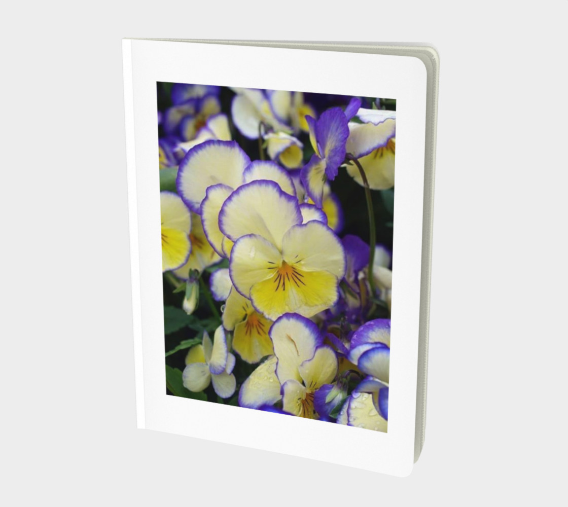 Aperçu de Yellow and Violet Pansies, Notebook #1