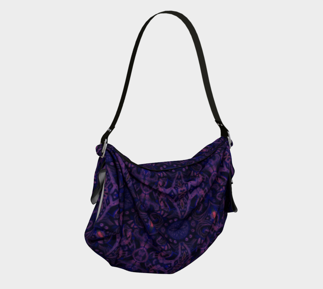 Curves & lotuses, abstract pattern, ultra-violet preview #2