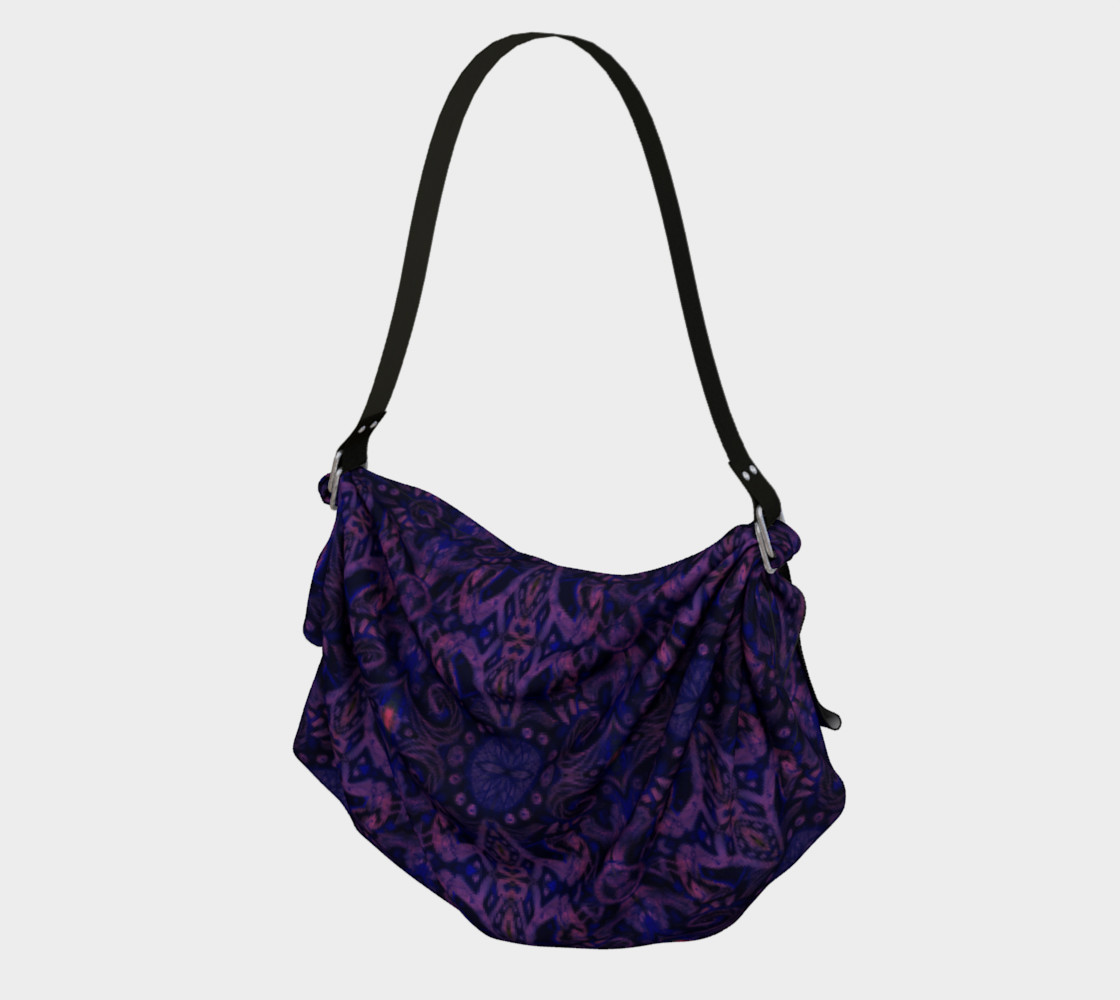 Curves & lotuses, abstract pattern, ultra-violet preview #1