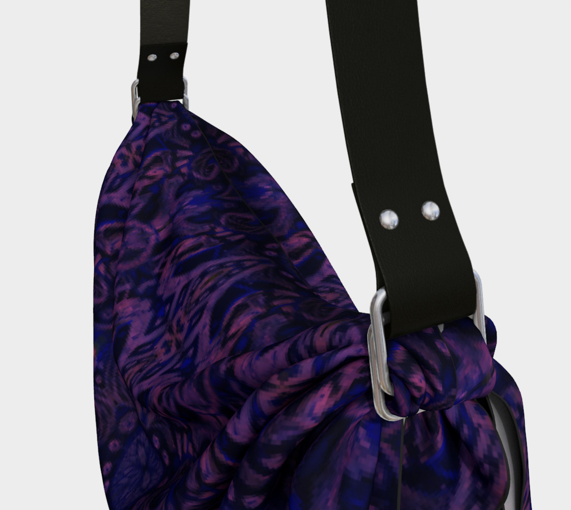Curves & lotuses, abstract pattern, ultra-violet preview #3