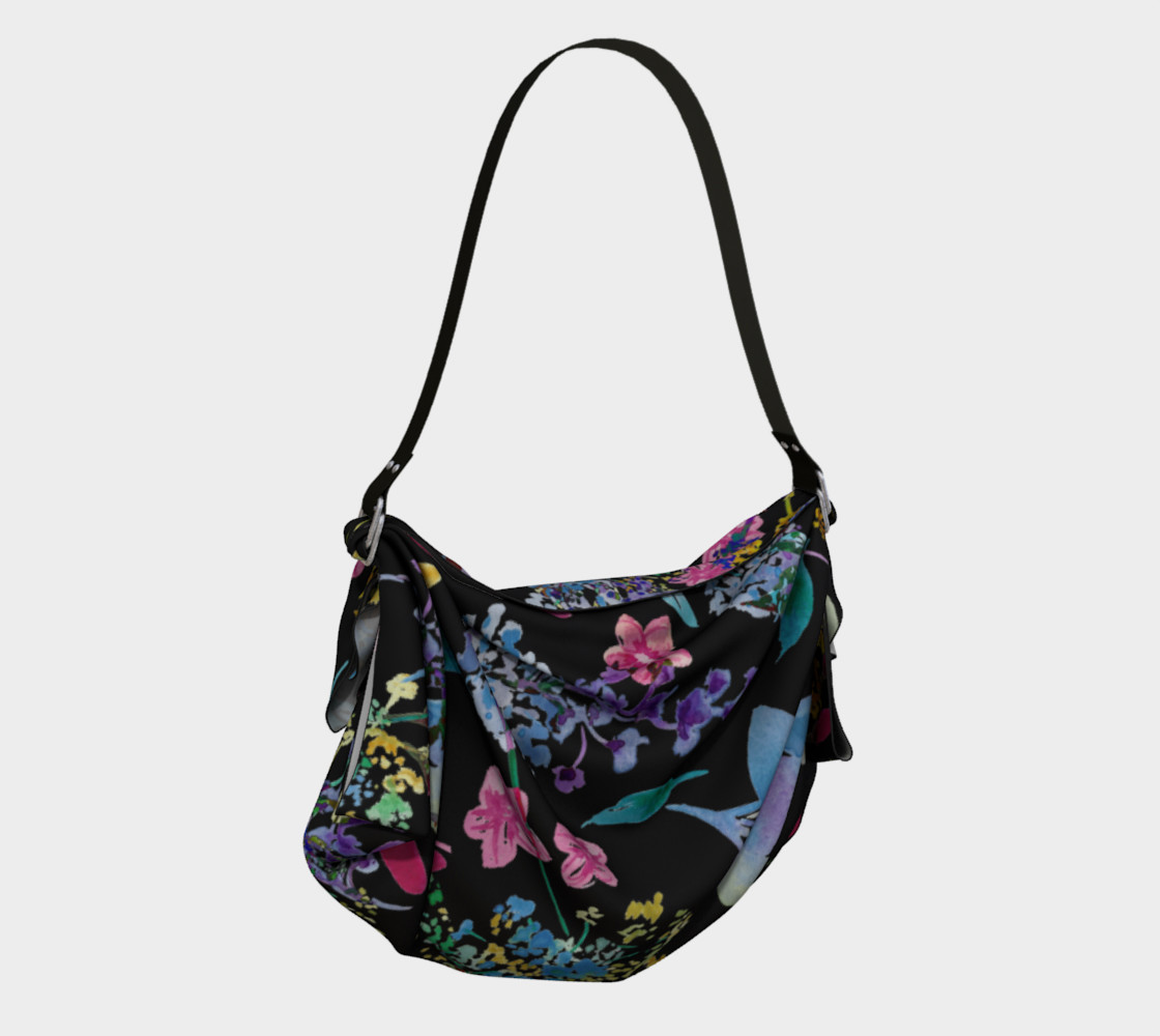 Aperçu de Black Floral Bag #2