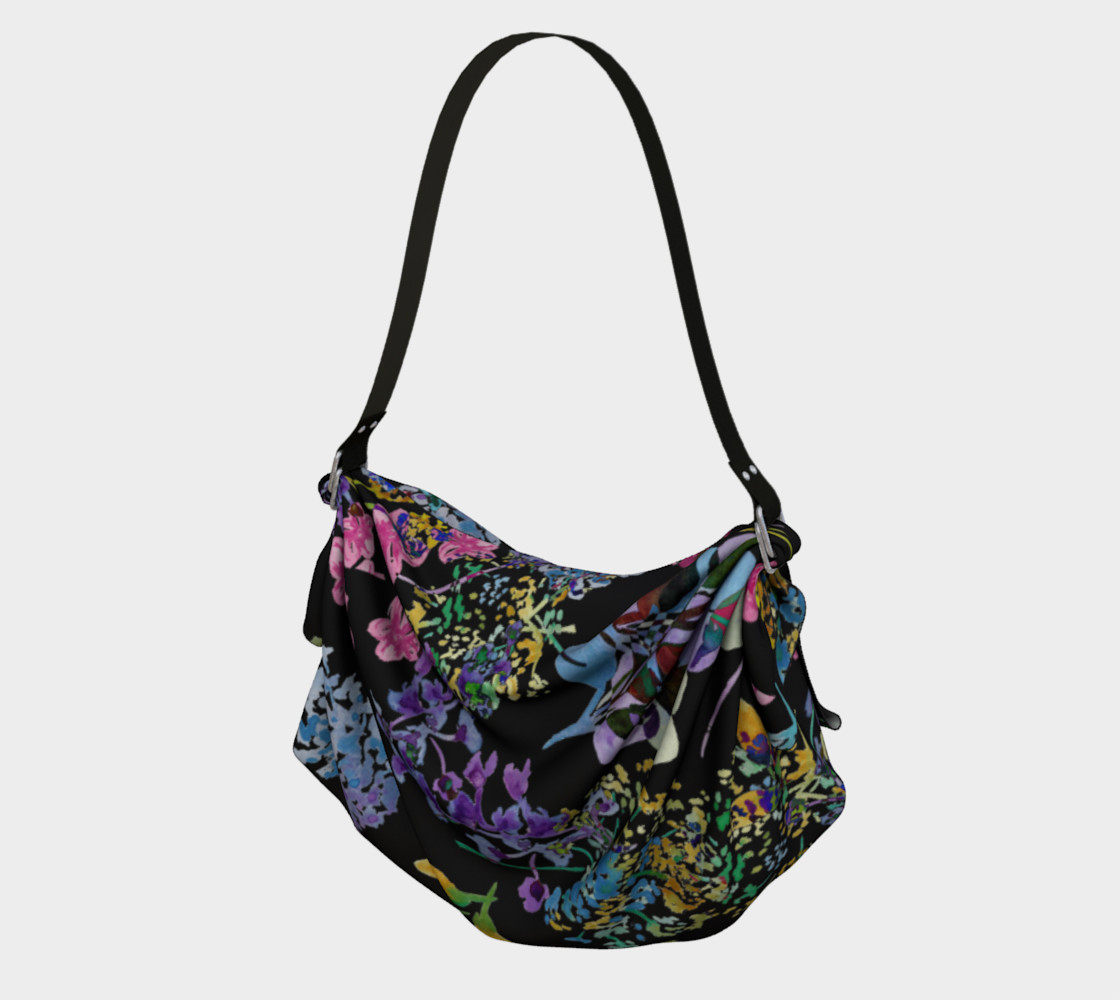 Aperçu de Black Floral Bag #1