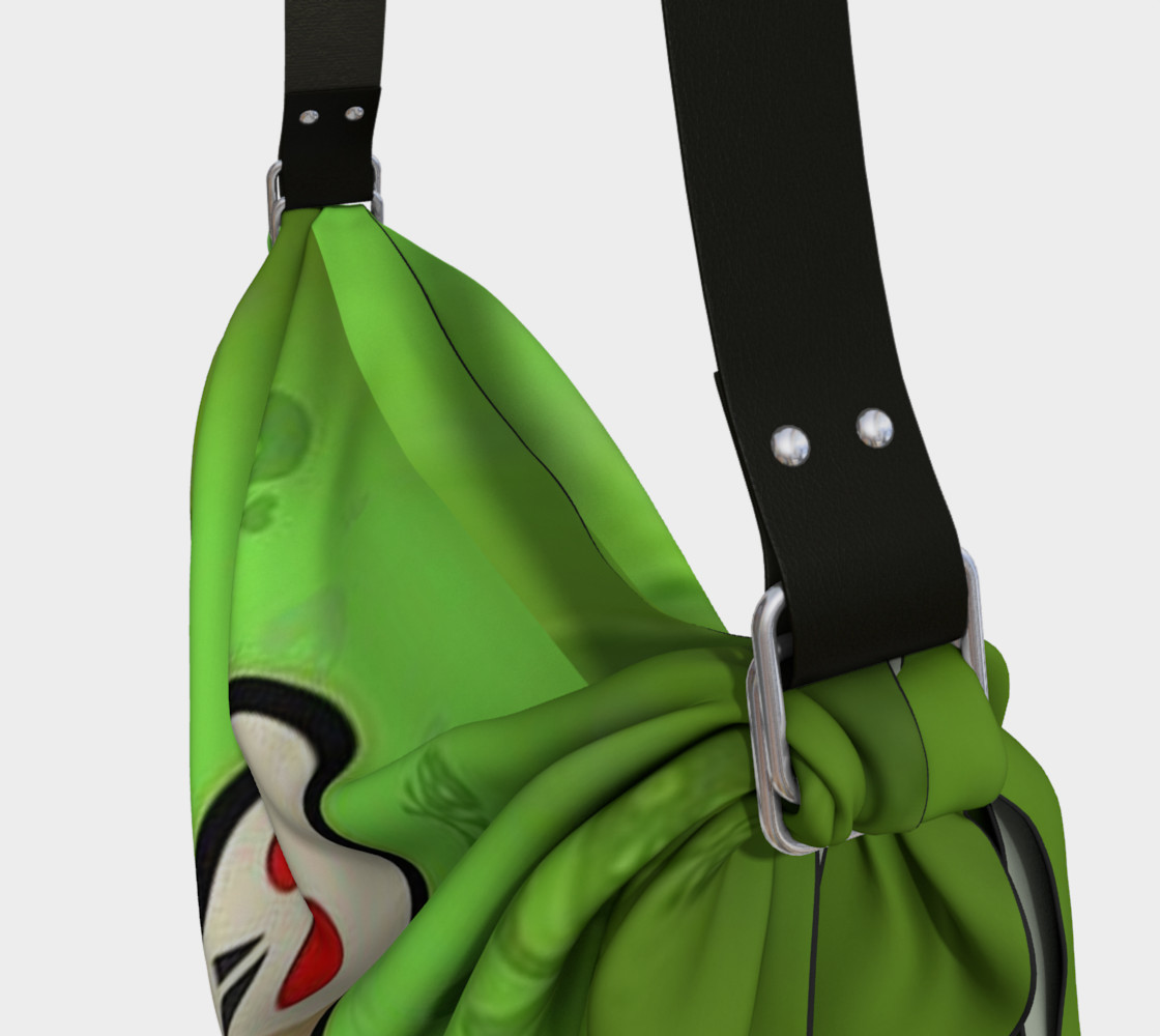 Cartoon Skull On Green Origami Tote bag preview #3