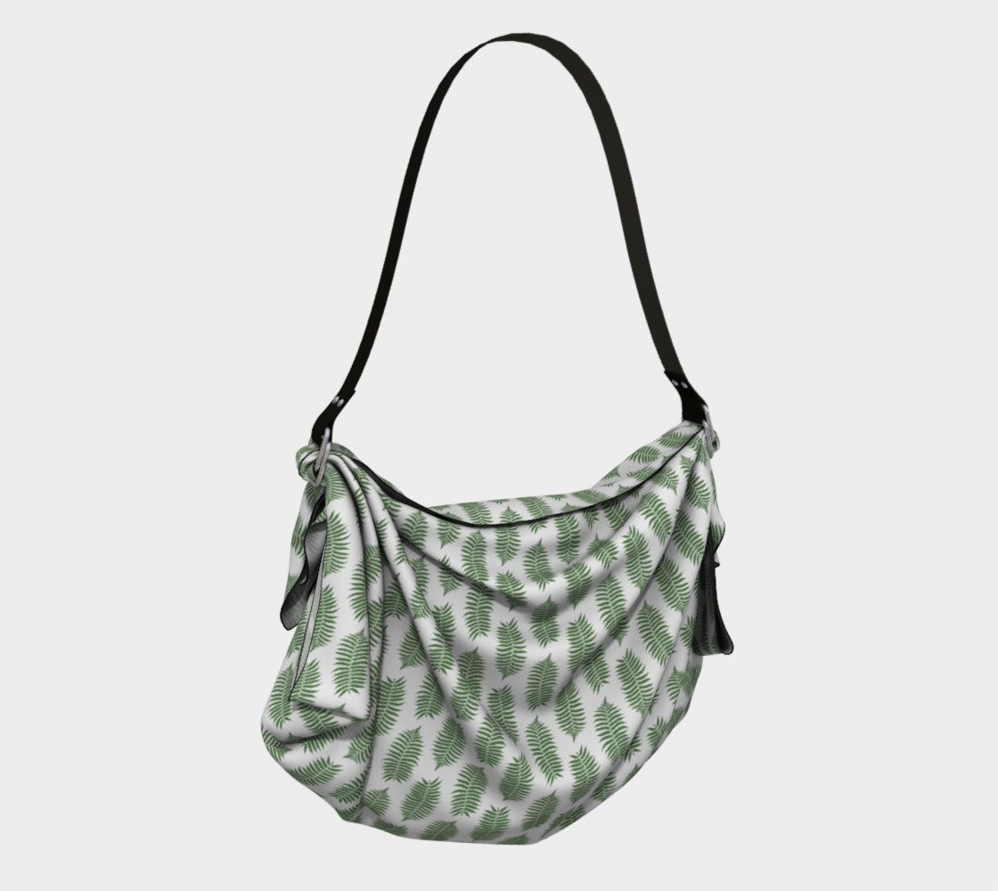 Green Fern Leaves on White preview #2