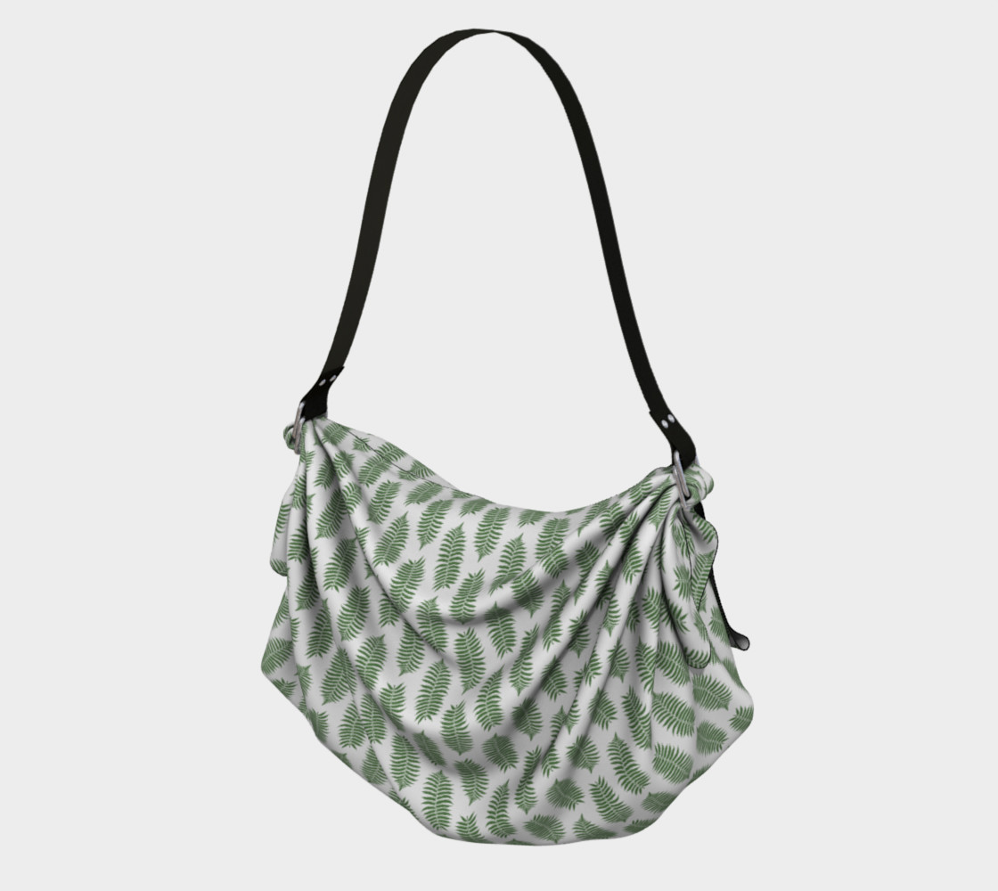 Green Fern Leaves on White preview #1