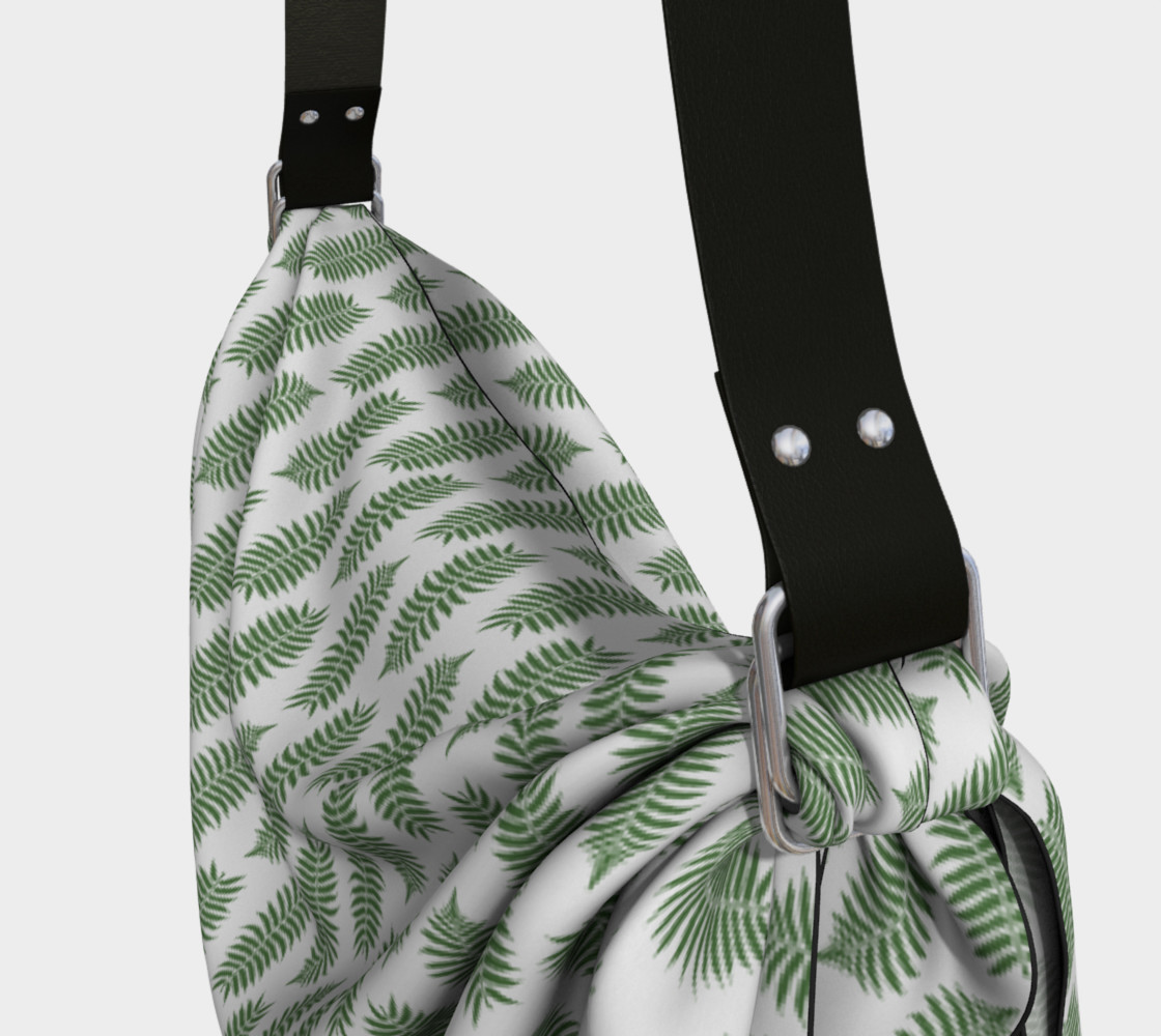 Green Fern Leaves on White preview #3