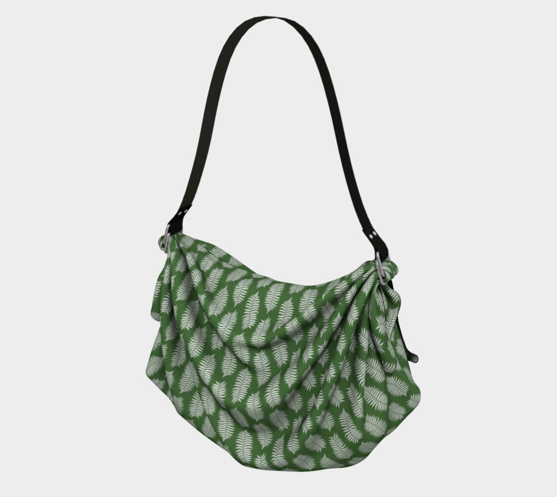 White Fern Leaves on Fern Green preview #1