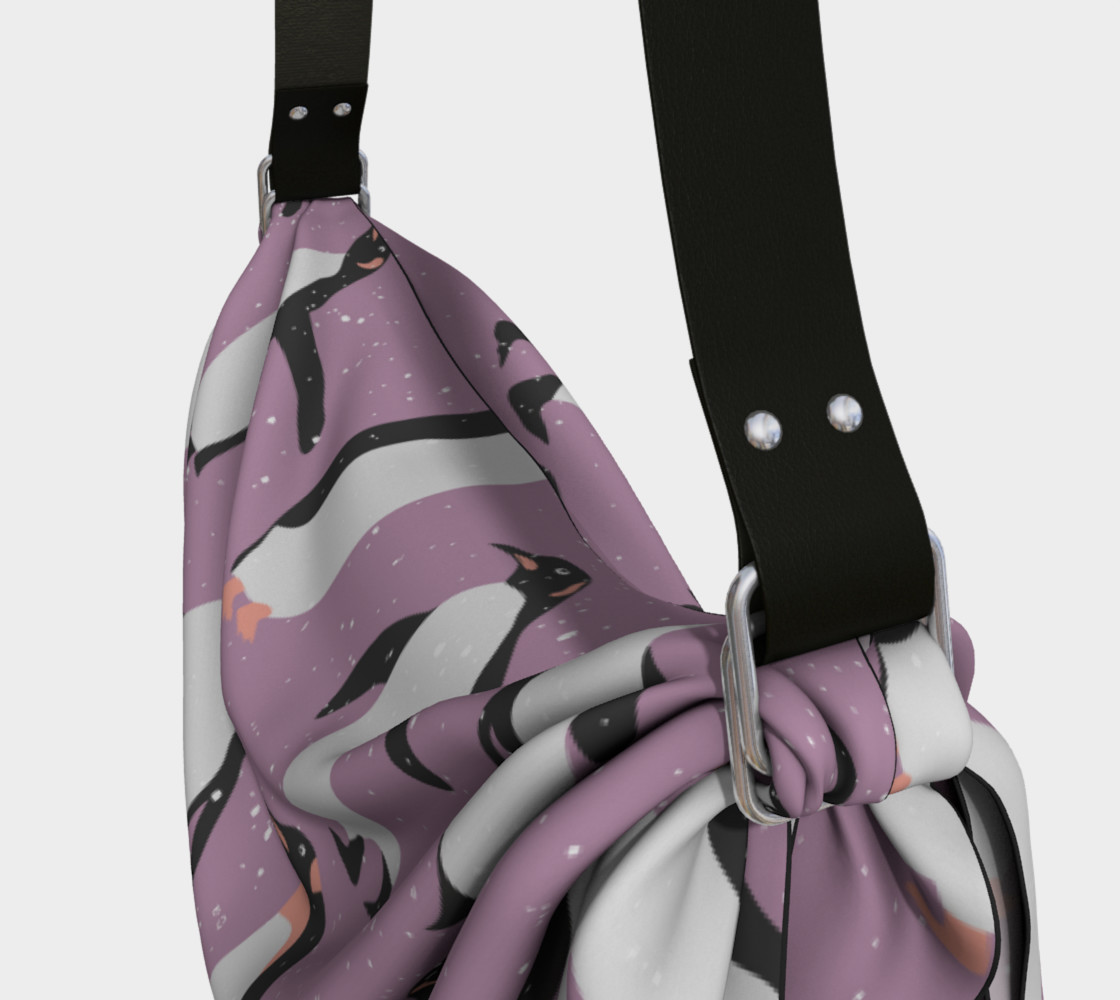 Penguins on Lavender Background preview #3
