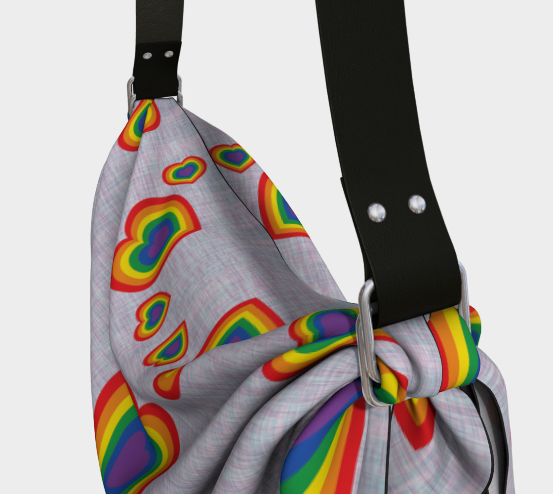 Rainbow LGBT+ Pride Hearts (woven background) thumbnail #4