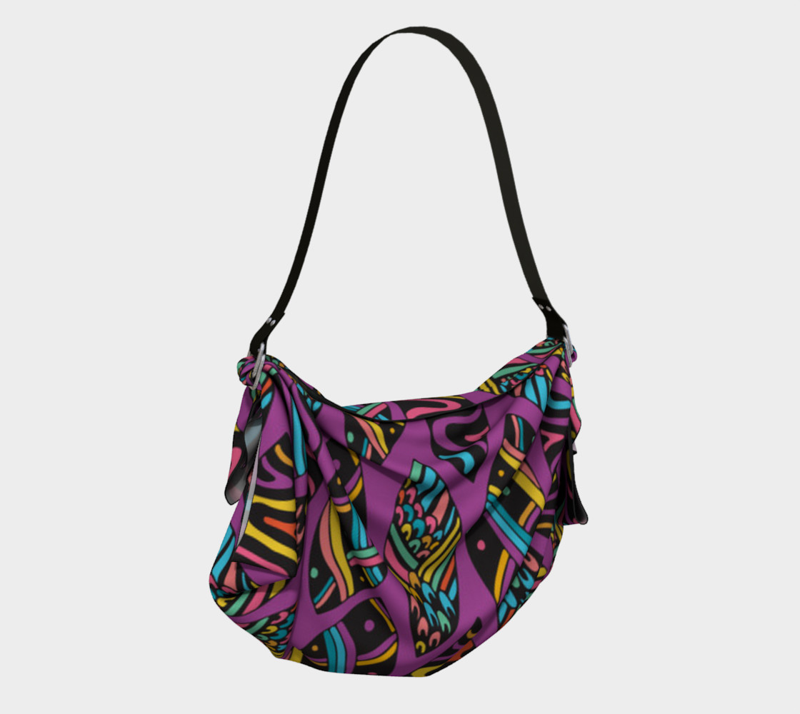Abstract Leaves on Purple Background preview #2