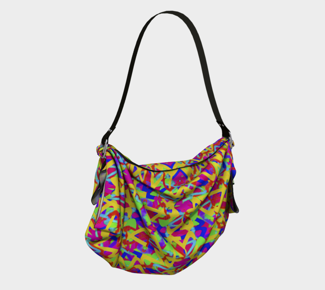 Multicolored Linear Pattern Design Bag Miniature #3