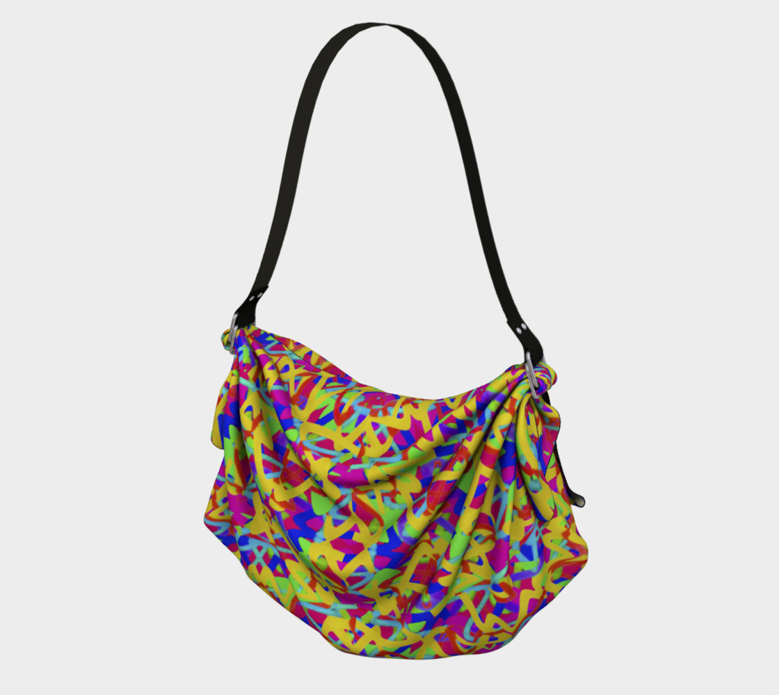 Aperçu 3D de Multicolored Linear Pattern Design Bag
