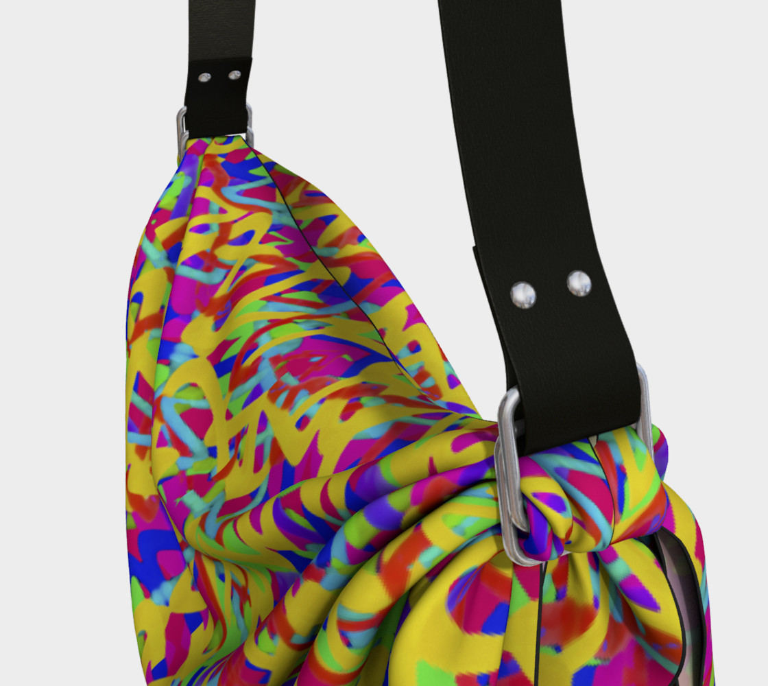 Multicolored Linear Pattern Design Bag Miniature #4
