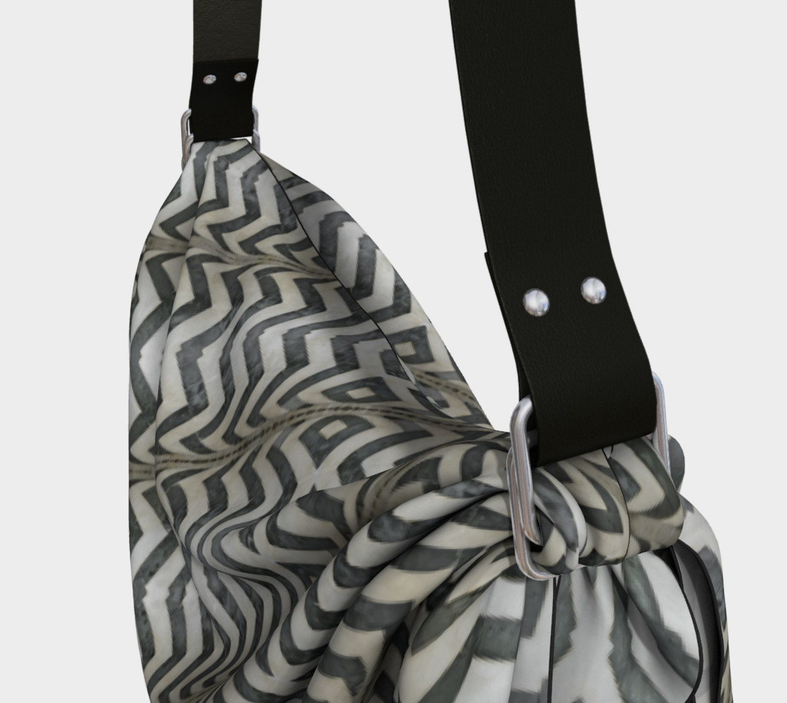 Diagonal Striped Print Pattern Tote Bag Miniature #4