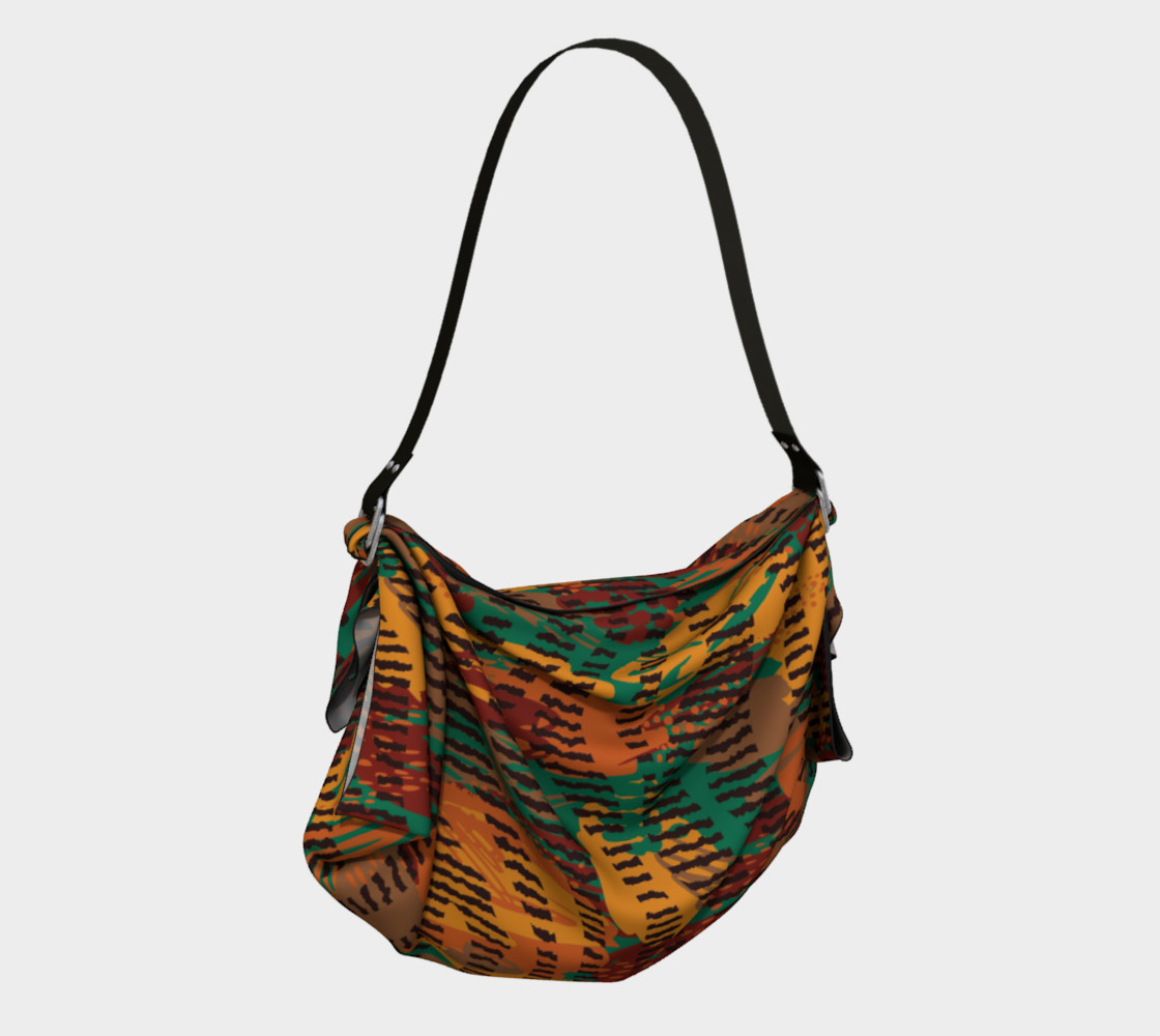 Abstract Animal Stripes Origami Tote preview #2