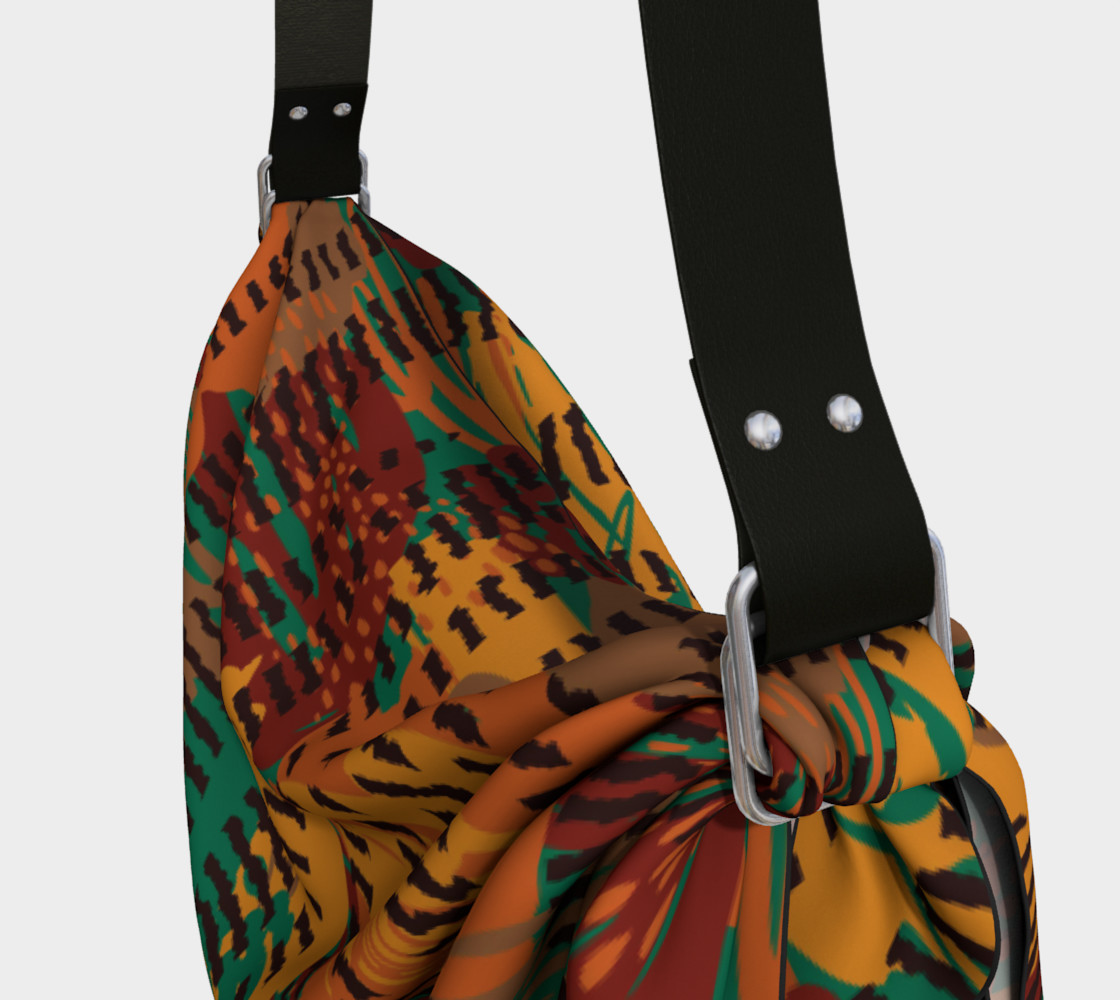 Abstract Animal Stripes Origami Tote preview #3