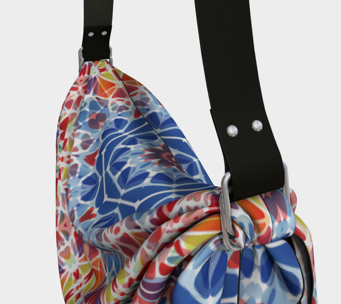 Blue and Orange Kaleidoscope Origami Tote preview #3