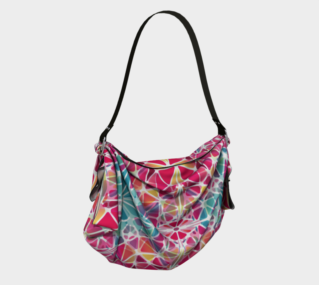 Pink and Blue Kaleidoscope Origami Tote preview #2