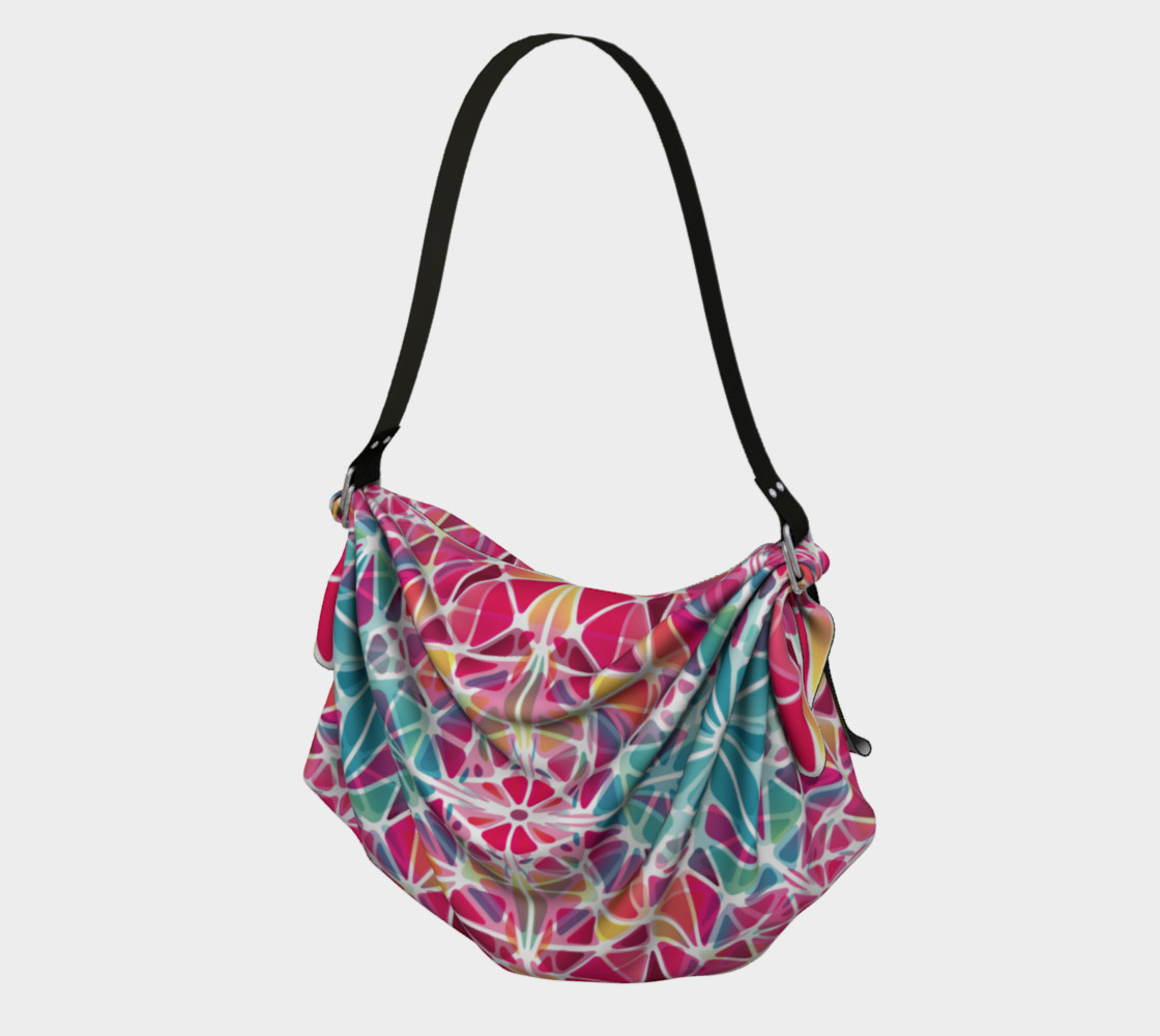 Pink and Blue Kaleidoscope Origami Tote preview #1