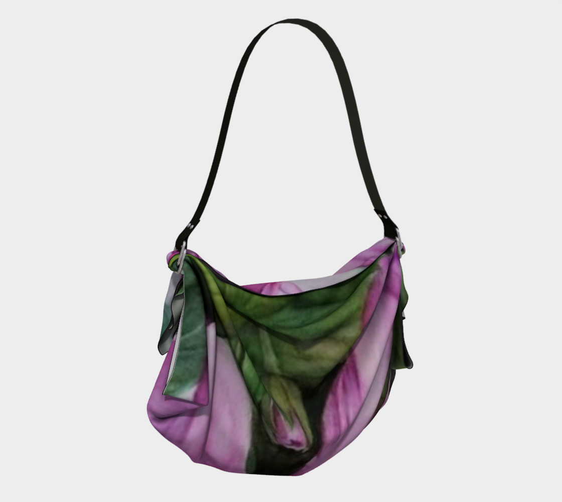 TROPICAL PINK ORCHID in WATERCOLOR Origami Bag preview #2