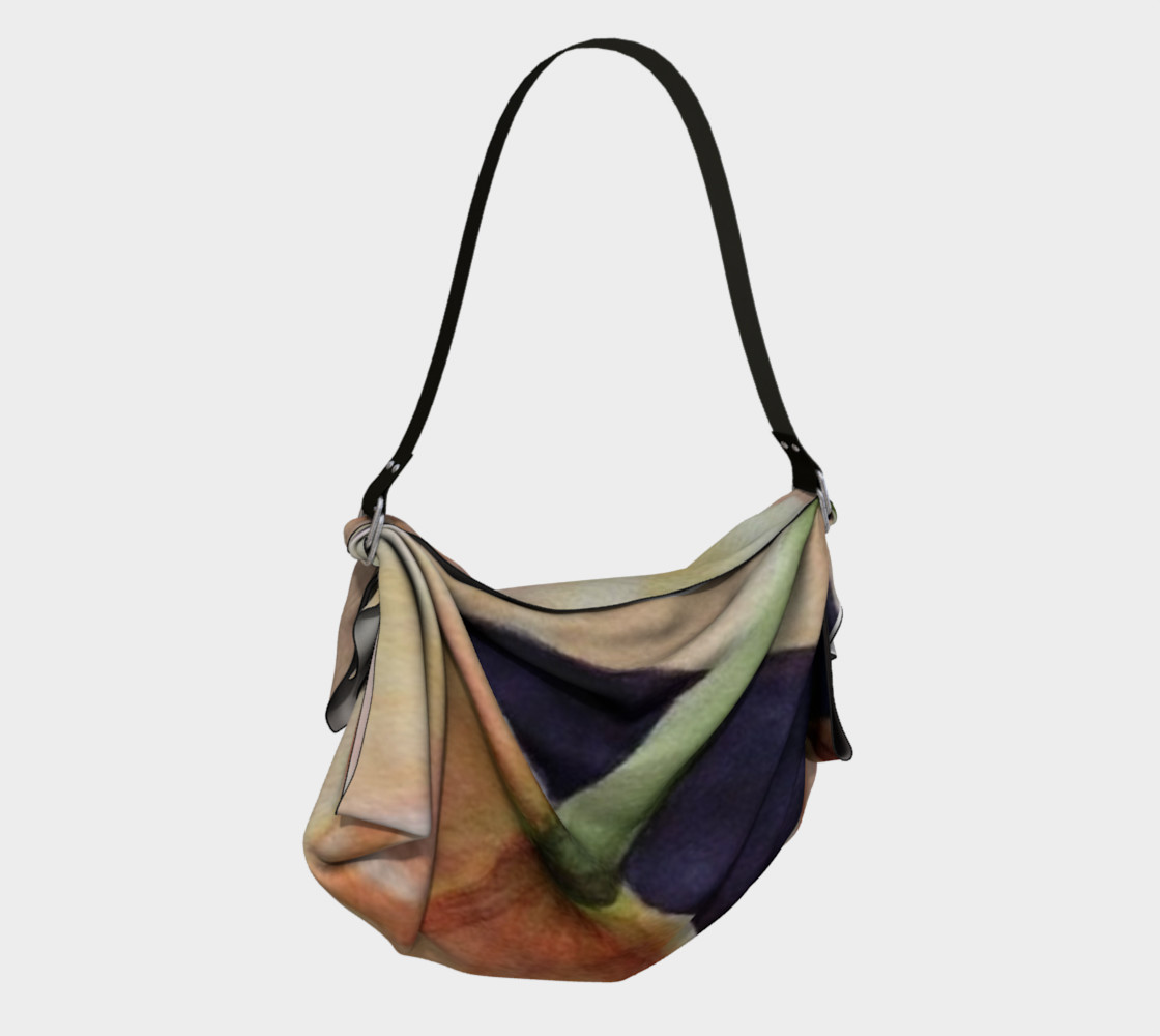 YELLOW ORANGE SWIRLS in WATERCOLOR Origami Tote Bag preview #2