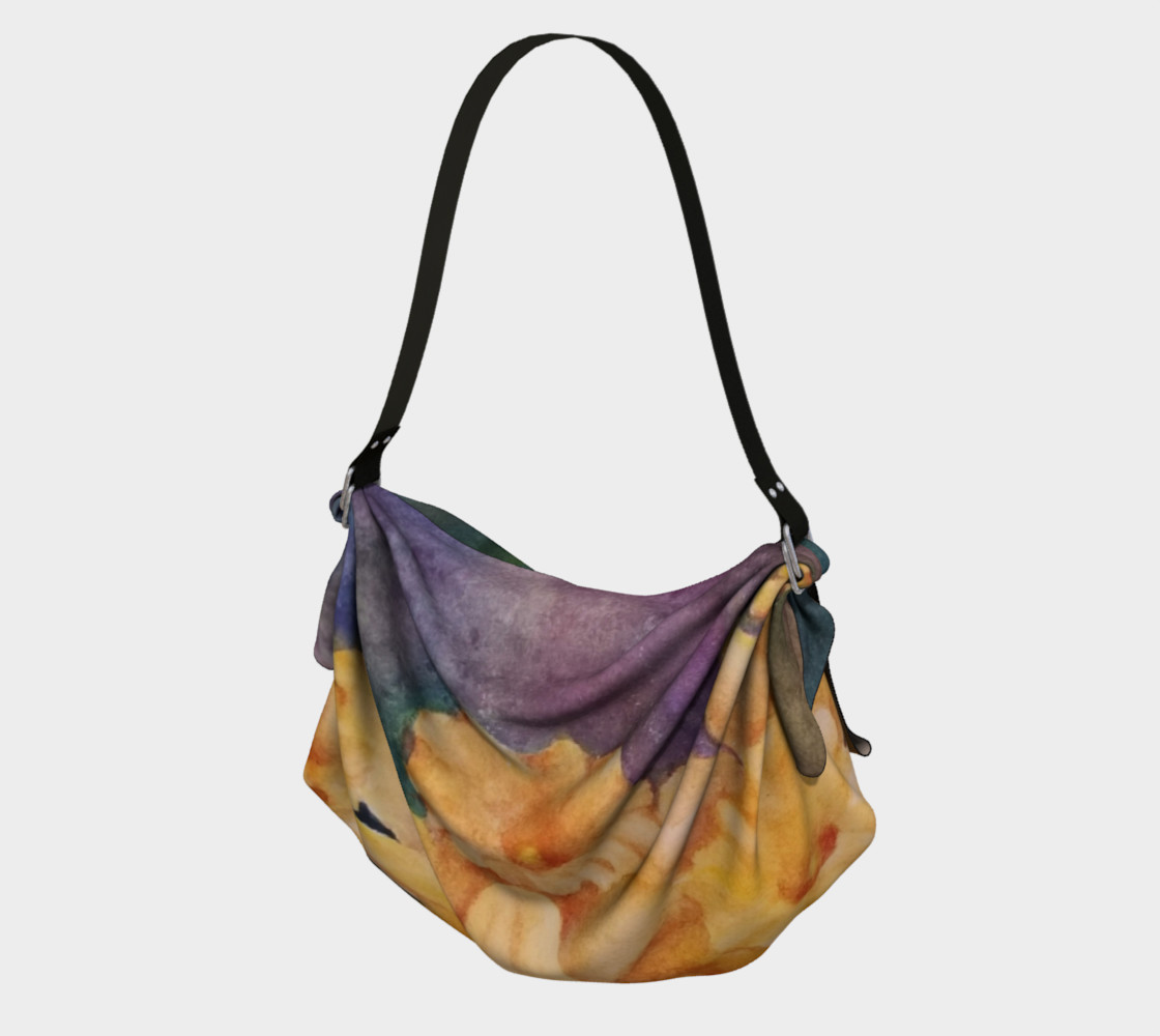 YELLOW DAFFODILS in WATERCOLOR Origami Bag preview #1