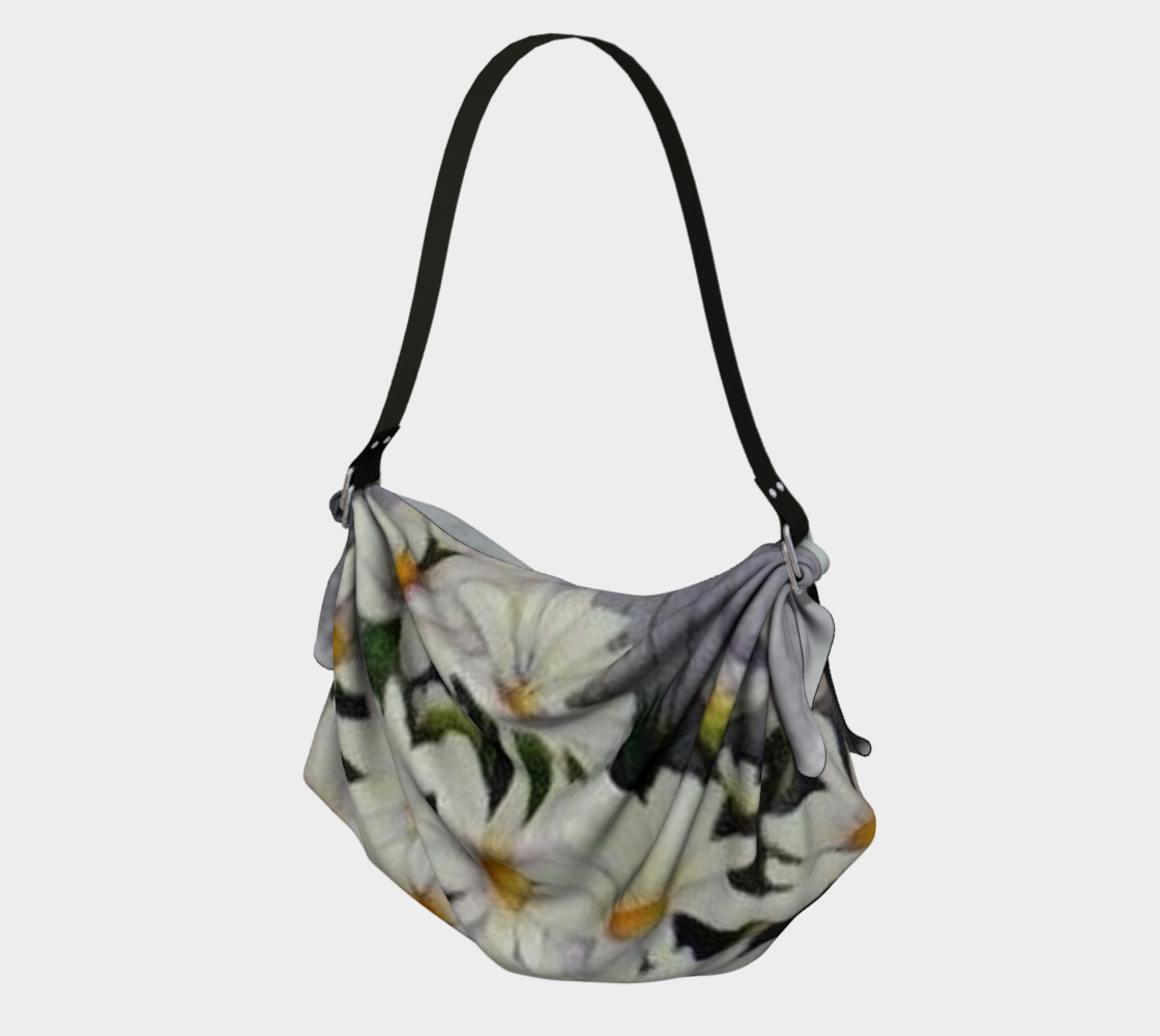 WHITE DAISY BOUQUET in WATERCOLOR Origami Bag preview #1