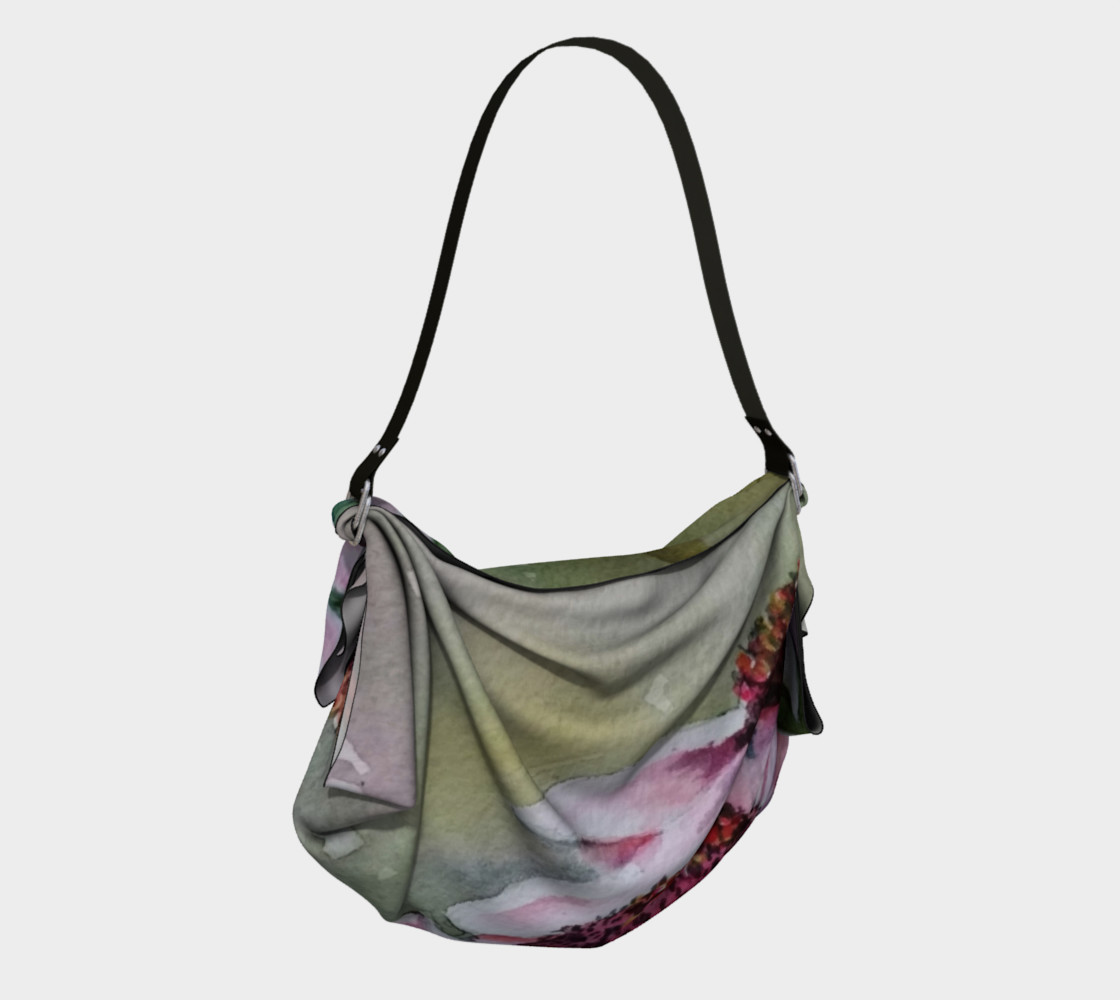 PINK DAISIES in WATERCOLOR Origami Bag preview #2
