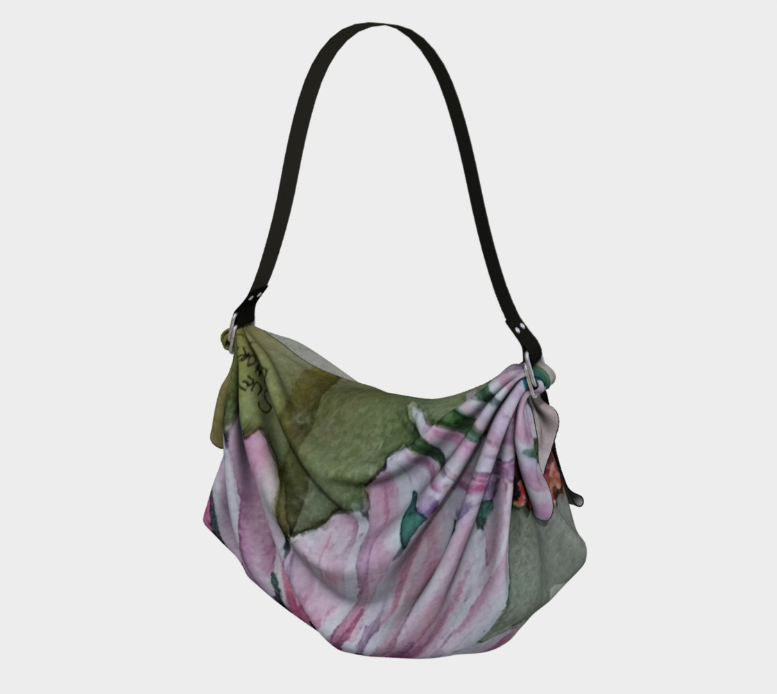 PINK DAISIES in WATERCOLOR Origami Bag preview #1