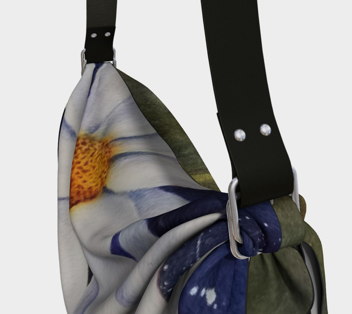 WHITE DAISIES with LADY BUG in WATERCOLOR Origami Bag preview #3