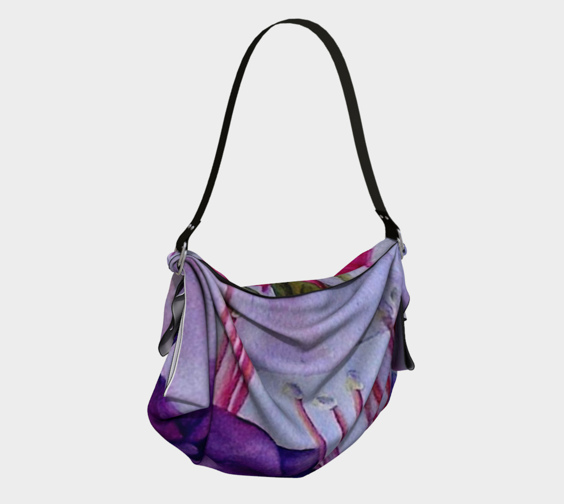FUCHSIA FLOWER in WATERCOLOR Origami Bag preview #2