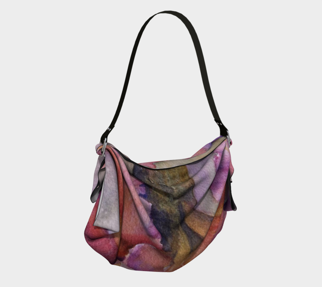 PINK IRIS PETALS in WATERCOLOR Origami Bag preview #2