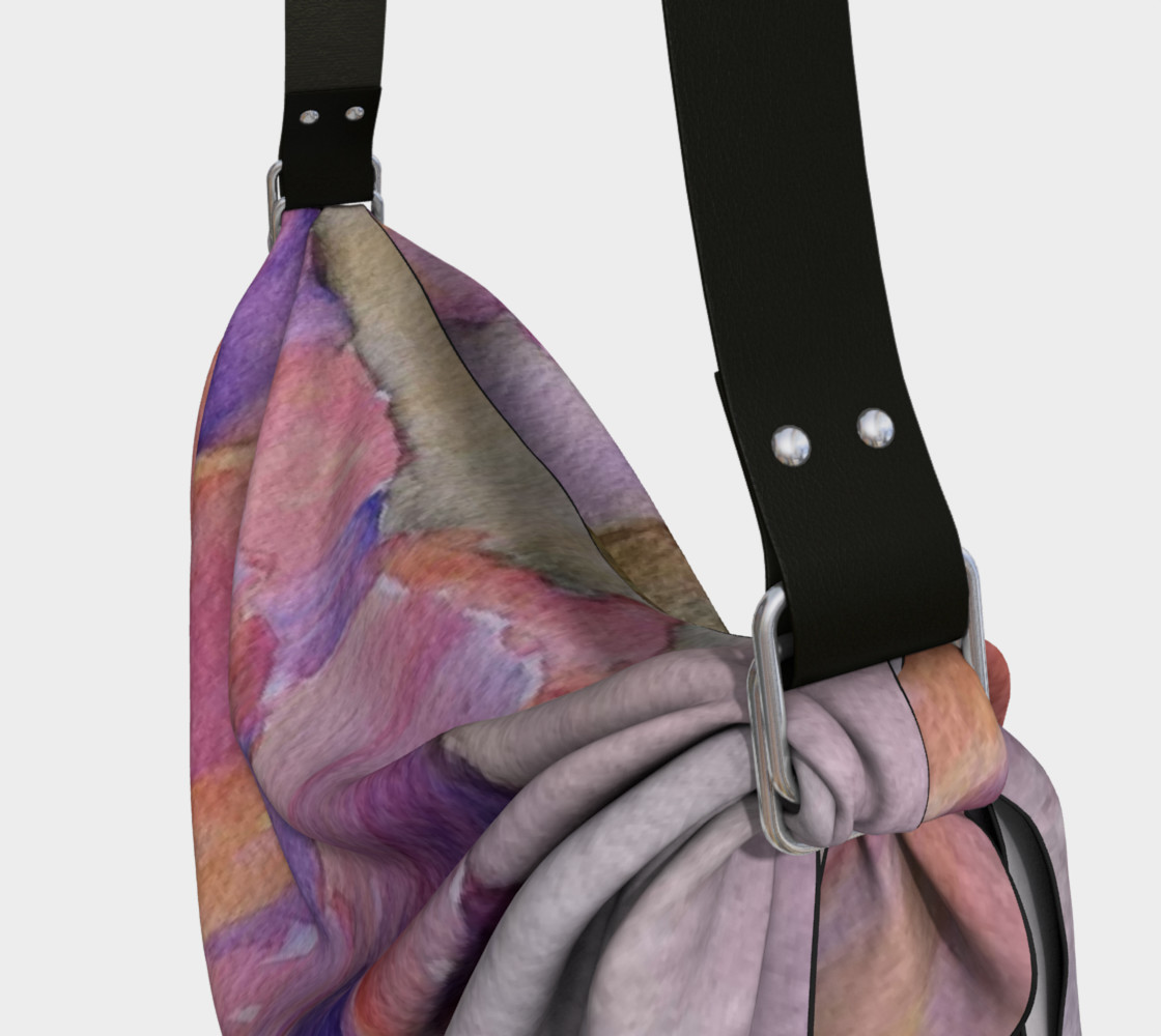 PINK IRIS PETALS in WATERCOLOR Origami Bag preview #3