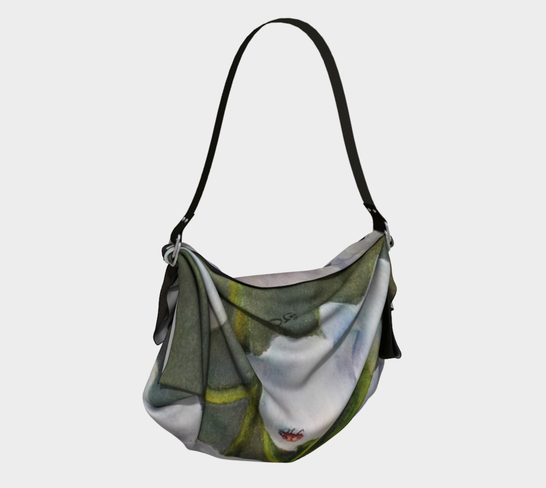LILY OF THE VALLEY with LADY BUG in WATERCOLOR Origami Bag preview #2