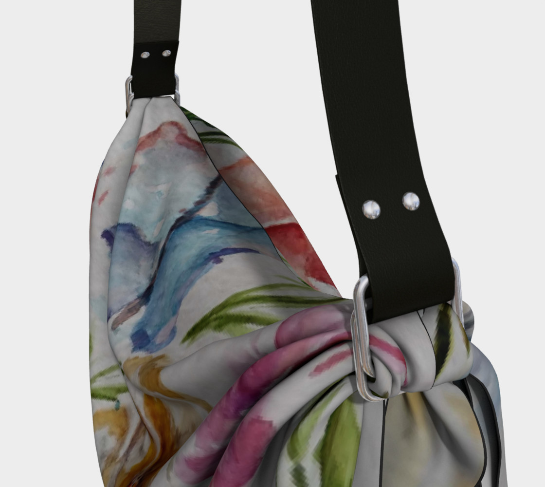 COLORFUL WHIMSICAL FLOWERS Origami Bag preview #3