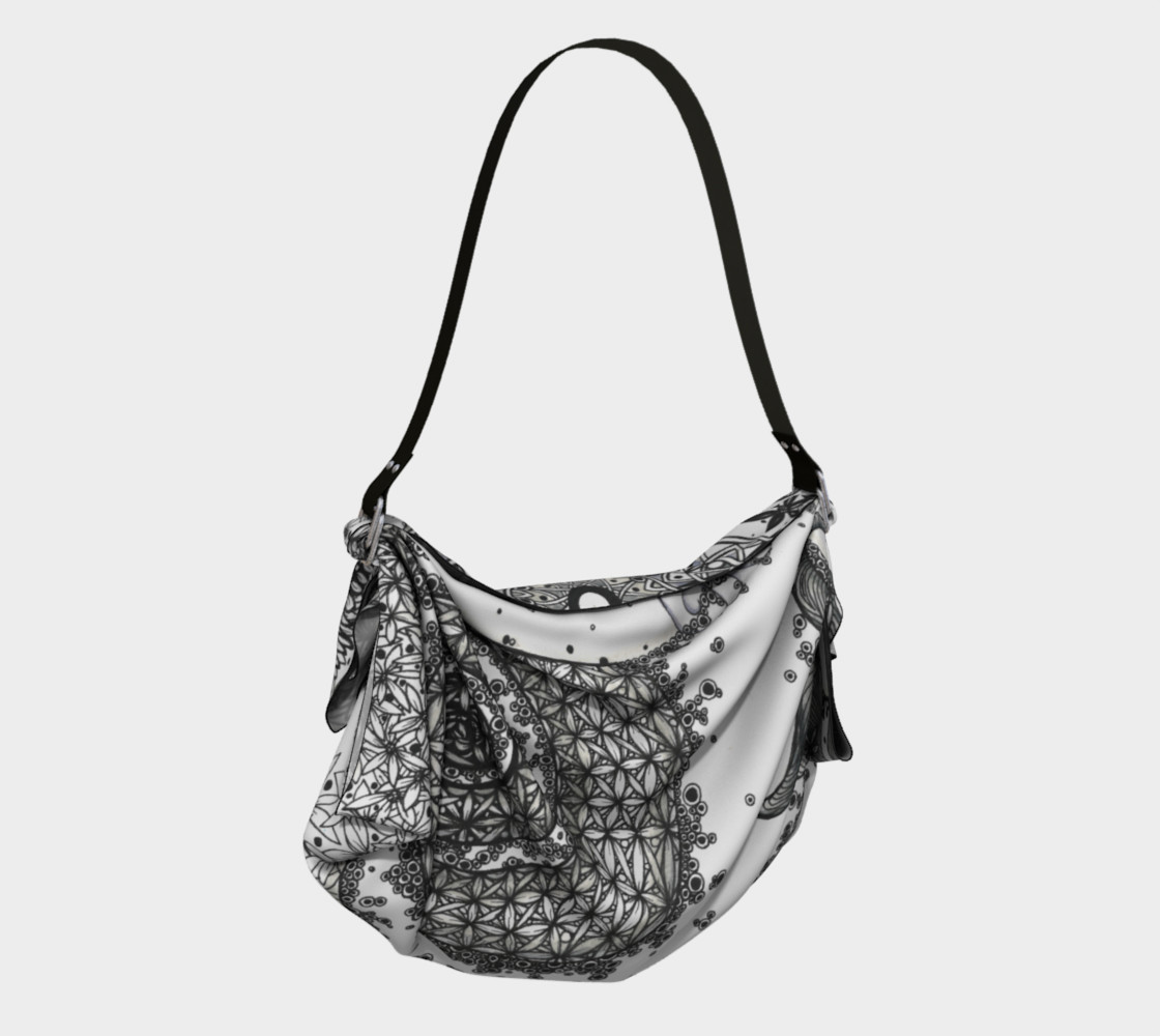 Mandala Dragonfly Fibonacci Floral Origami Bag preview #2