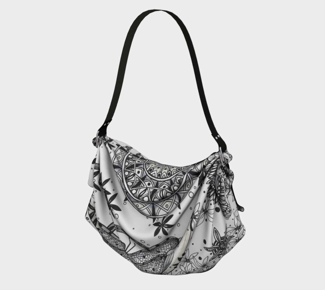 Mandala Dragonfly Fibonacci Floral Origami Bag preview #1