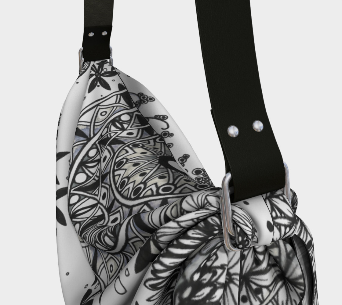 Mandala Dragonfly Fibonacci Floral Origami Bag preview #3